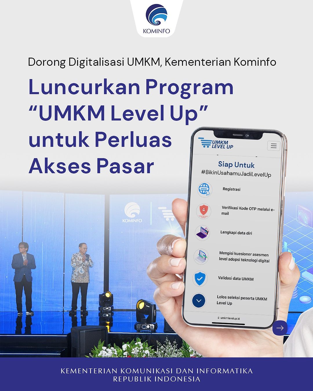 Pelaku UMKM Bersiap, Kemenkominfo RI Luncurkan Program UMKM Level Up