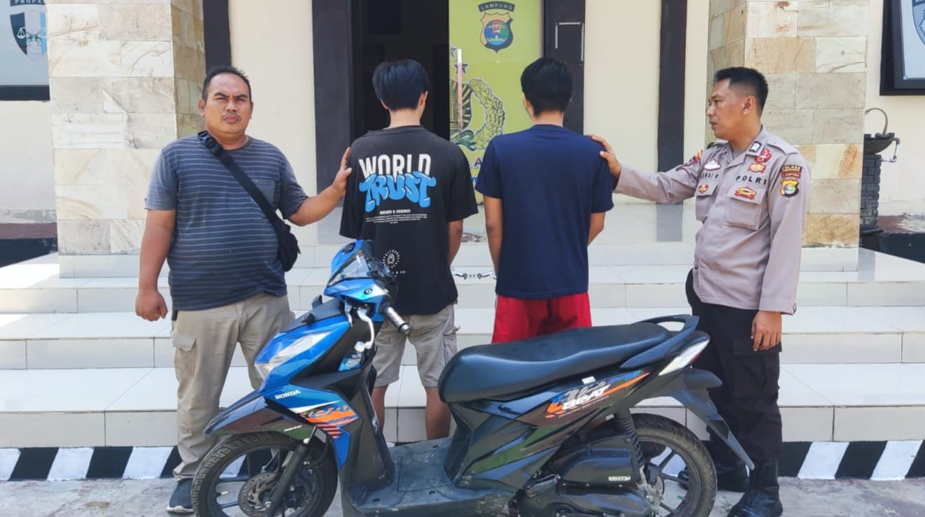 Warga Baros Kotaagung Ini Ditangkap Polsek Kotaagung Kasus Penggelapan dan Penadahan Motor