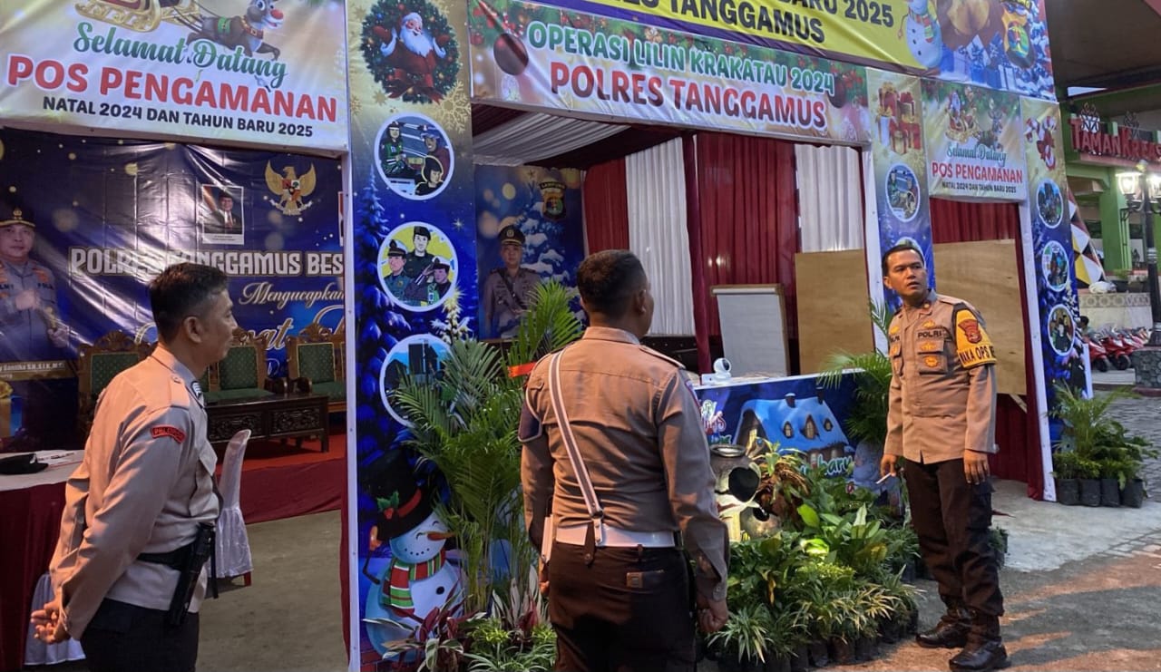 Pastikan Kesiapan Pengamanan Nataru, Wakapores Tanggamus Cek Pos Pengamanan di Rest Area Gisting.