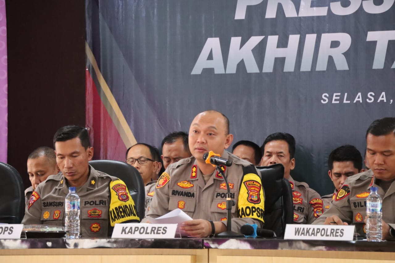 Press Rilis Polres Tanggamus, AKBP Rivanda : Kasus Curanmor Tahun 2024 Meningkat 23 Persen