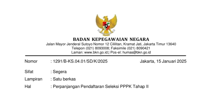 Pendaftaran Seleksi PPPK Tahap II Resmi Diperpanjang Sampai 20 Januari 2025