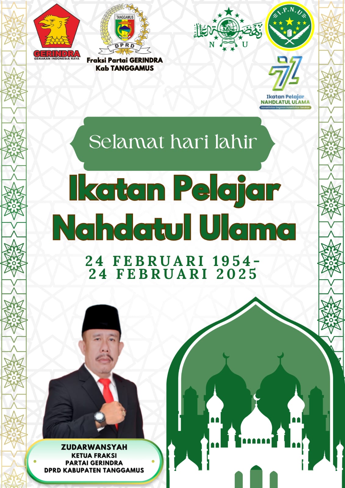 Zudarwansyah : Selamat Hari Lahir IPNU ke 71