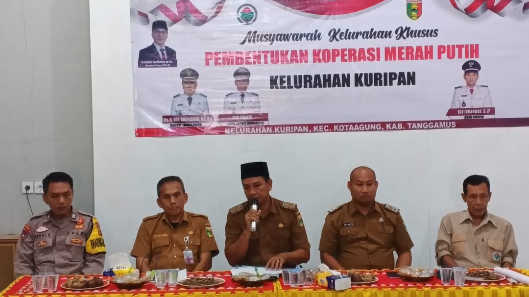 Iswandi Al Ghodi Resmi Didapuk Menjadi Ketua Kopdes Merah Putih Kelurahan Kuripan Kotaagung
