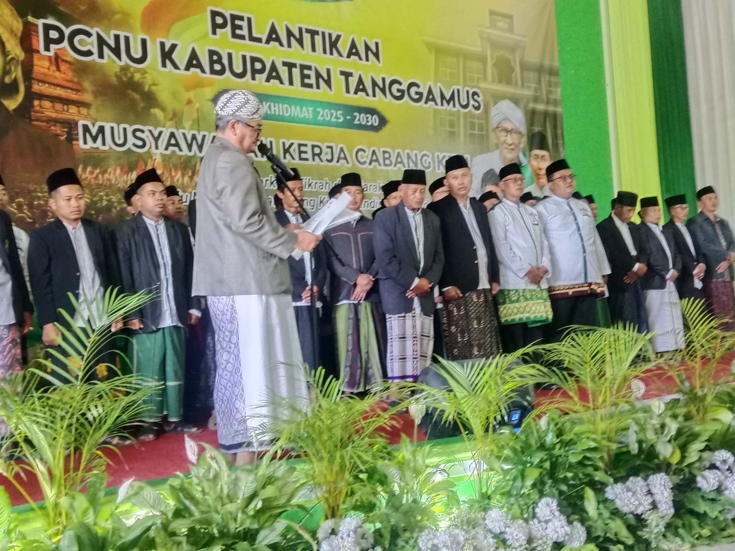 KH. Samsul Hadi Resmi Jabat Ketua PCNU Tanggamus, Berikut Komposisi dan Personalia PCNU Masa Khidmat 2025-2030