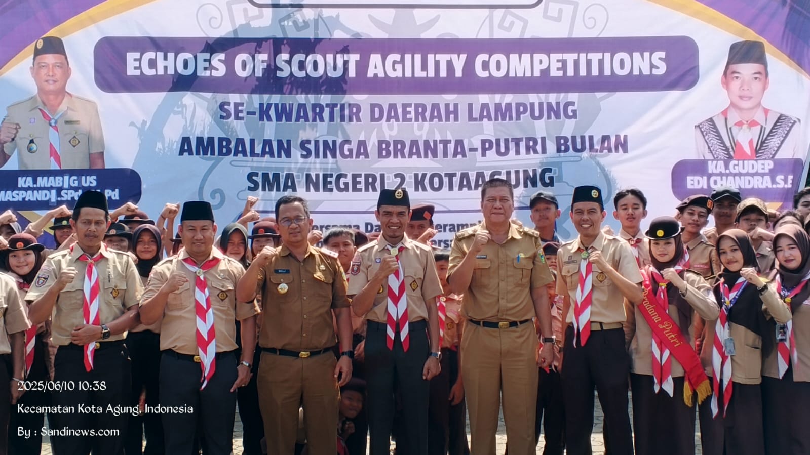Wabup Tanggamus Buka Echoes of Scout Agility Competition Ke 1 Kwarda Lampung Ambalan Singa Branta-Putri Bulan Pangakalan SMAN 2 Kotaagung