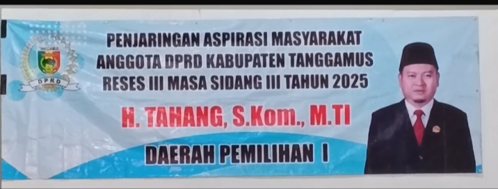 Anggota Komisi I DPRD Tanggamus Tahang Gelar Reses di GSG Kuripan : Kami Akan Perjuangkan Aspirasi Masyarakat Dapil I