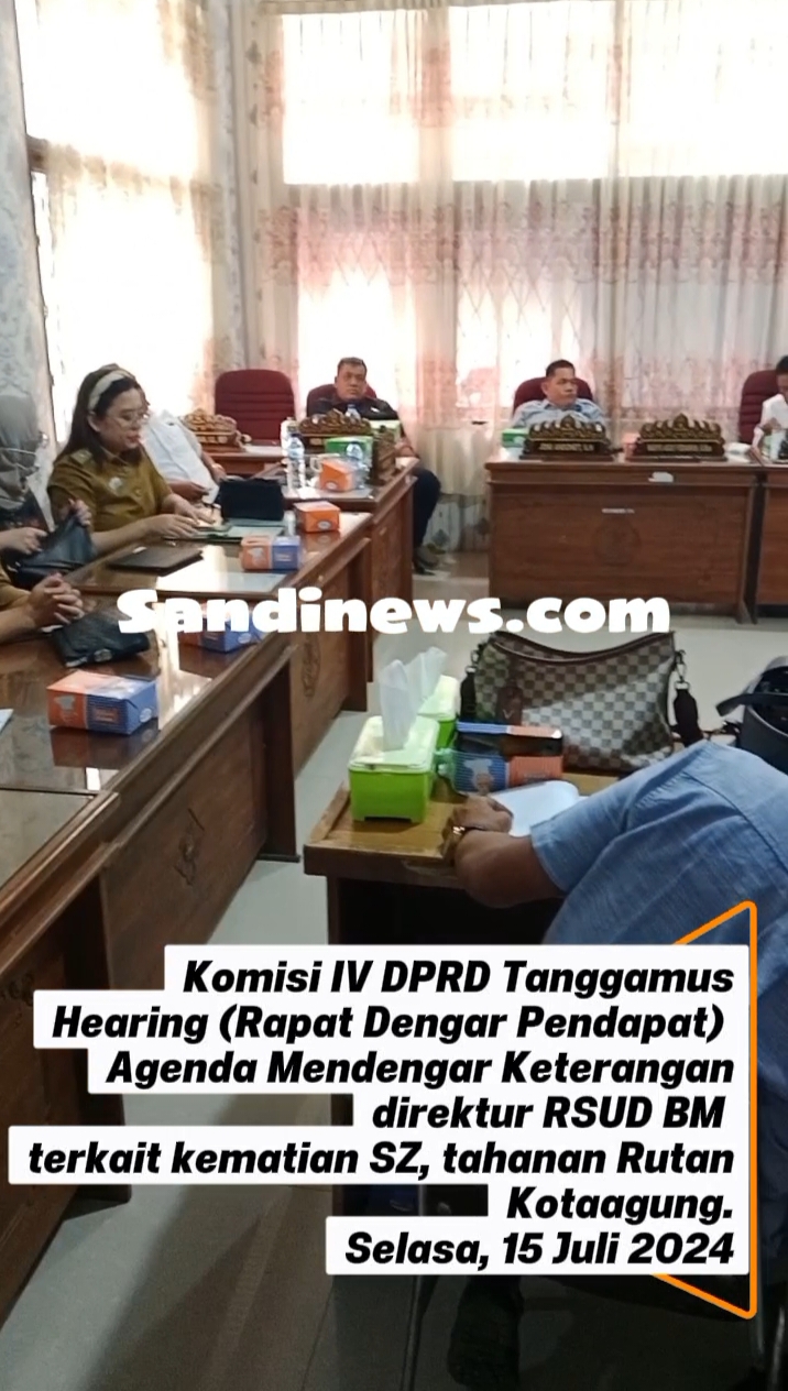 Hearing Dengan Komisi IV DPRD Tanggamus, Direktur RSUD BM Menangis