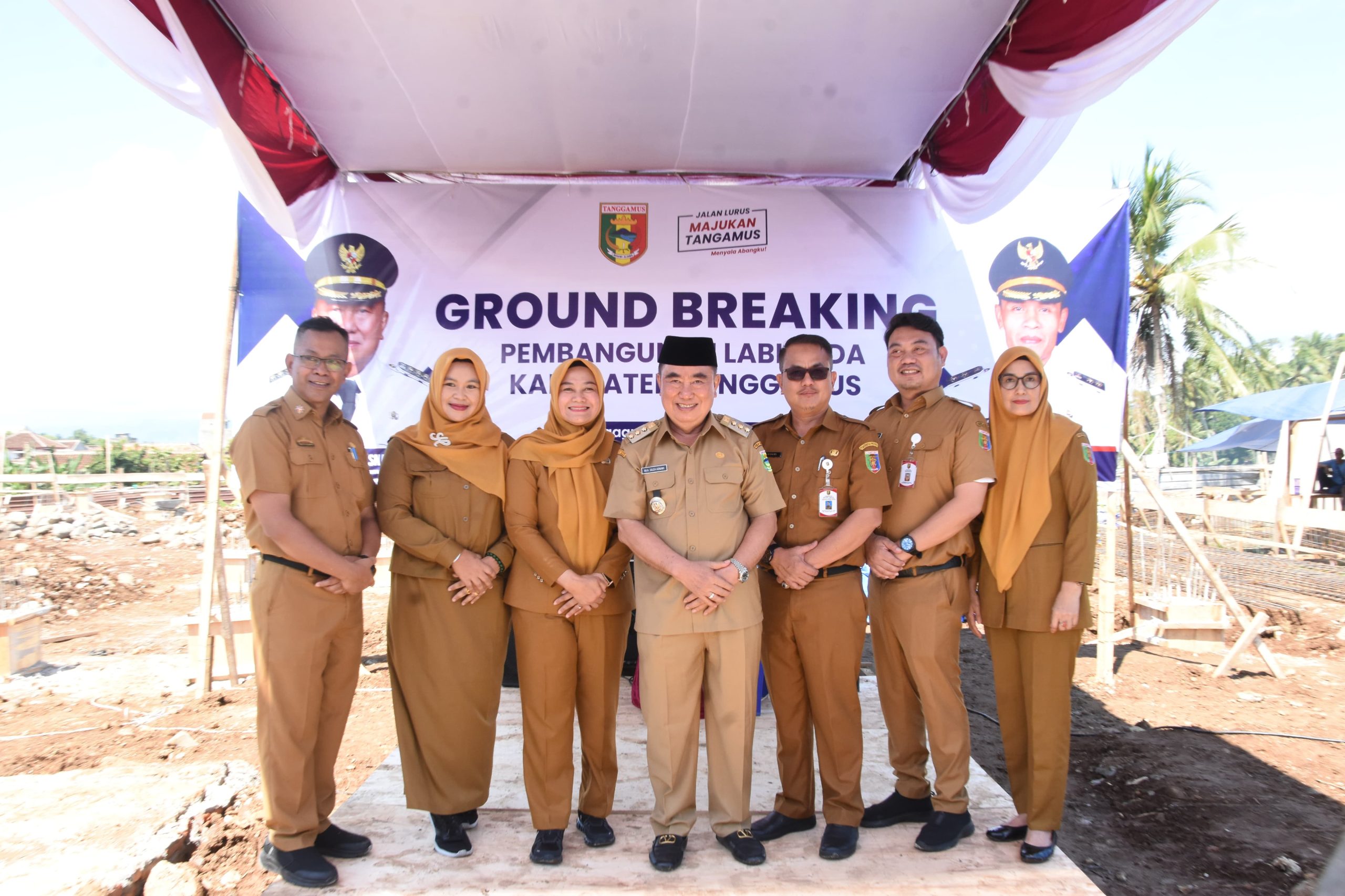 Bupati Tanggamus Hadiri Groundbreaking Pembangunan Gedung Labkesda