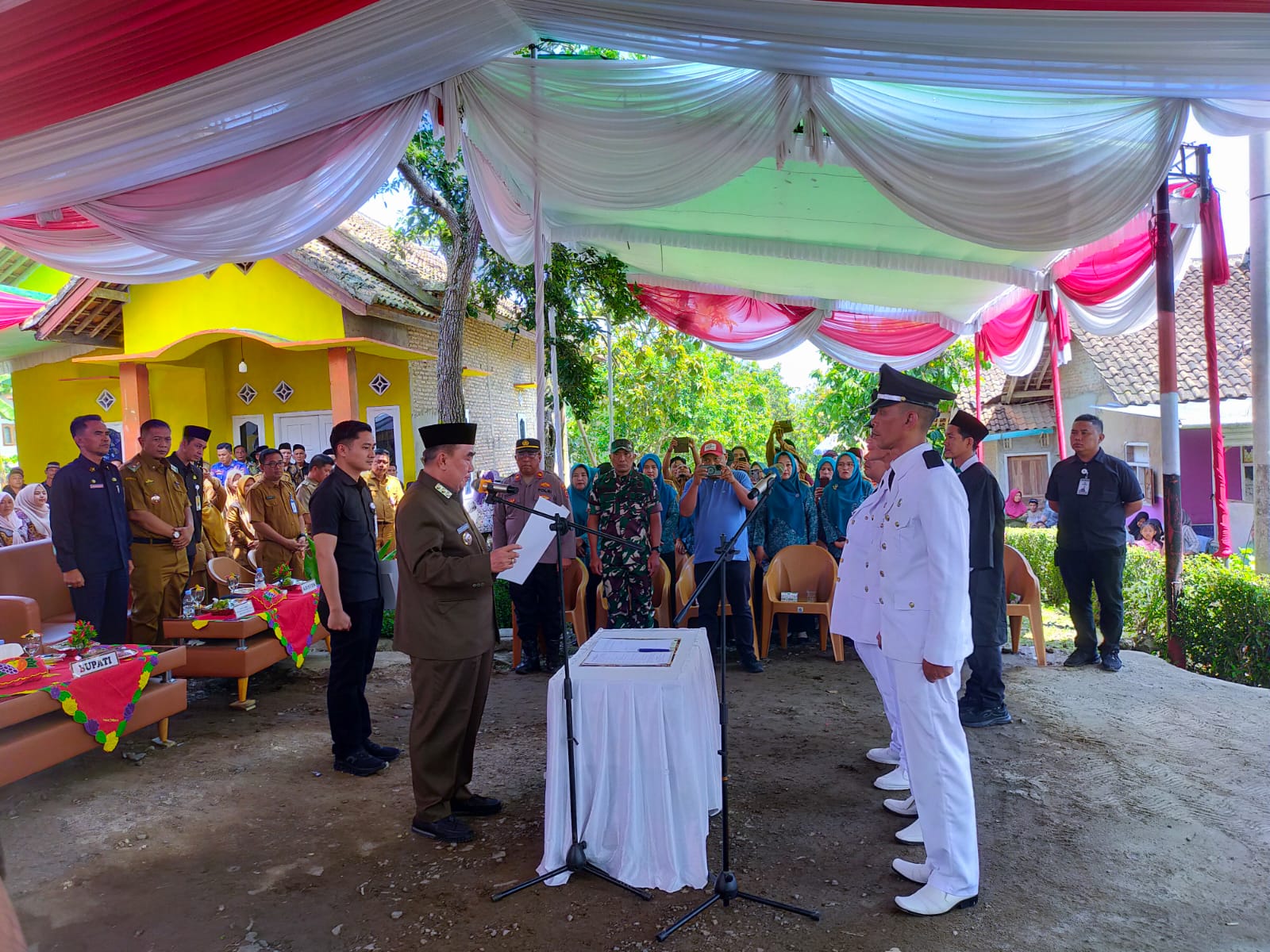 Bupati Tanggamus Resmikan dan Lantik 3 Pj Kakon Persiapan