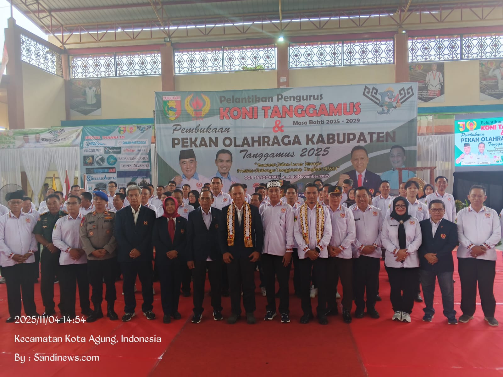 Wabup Agus Suranto Hadiri Pelantikan Pengurus KONI Tanggamus Sekaligus Buka Porkab 2025