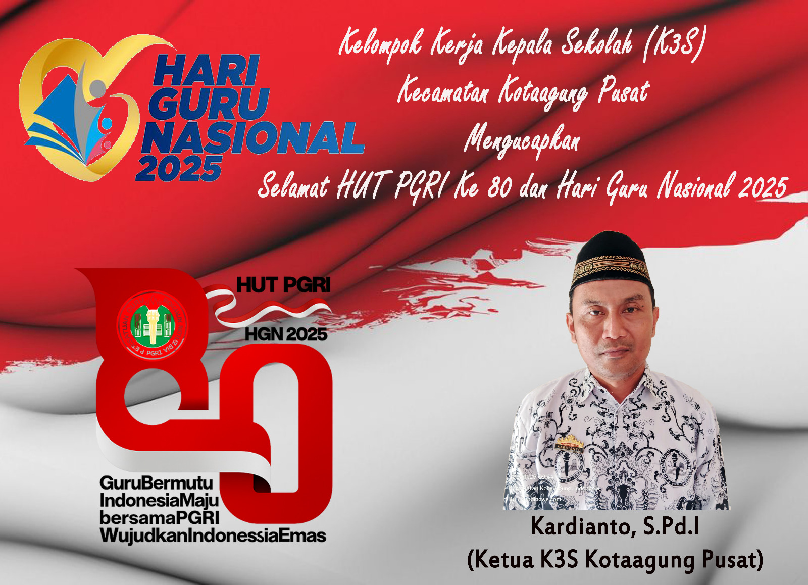 K3S Kotaagung Beri Selamat HUT PGRI Ke 80 dan Hari Guru Nasional 2025