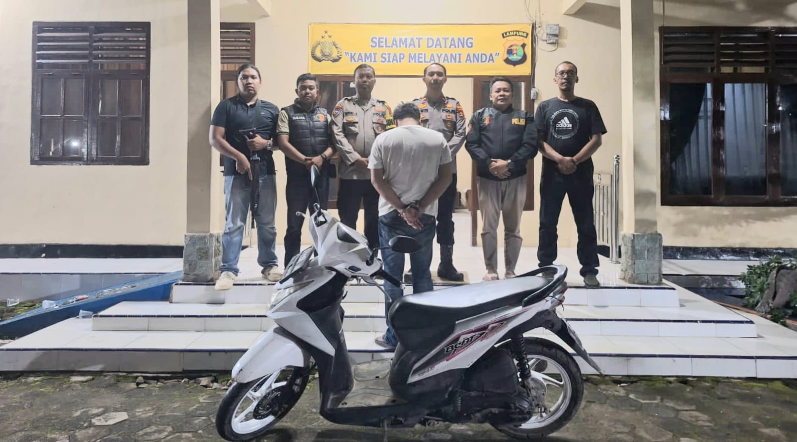 Usai Amankan Penadah, Polsek Pugung Tangkap Pelaku Utama Curanmor di Bengkel