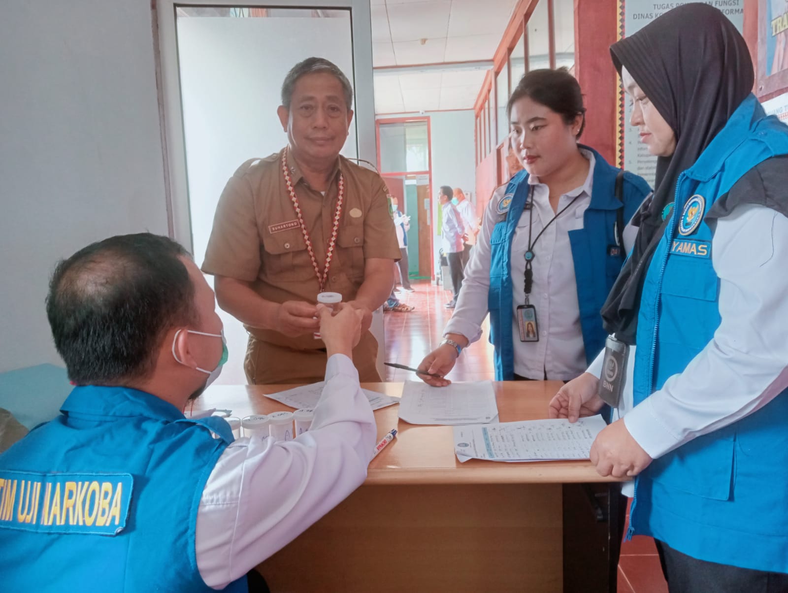 BNN Tes Urine Pejabat dan Pegawai Diskominfo & Disdikbud Tanggamus