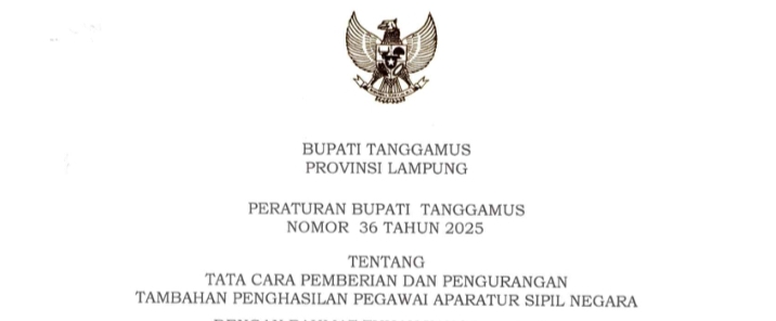 Perbup 36 Tahun 2025 Terbit, ASN Tanggamus Dilarang Bolos, Terlambat, dan Pulang Cepat