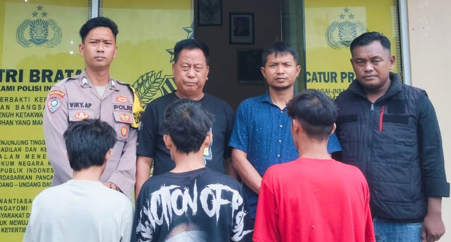 Dibantu Warga, Polsek Limau Amankan Tiga Pemuda Terduga Pelaku Pencurian 11 Tabung Gas LPG di Kelumbayan Barat