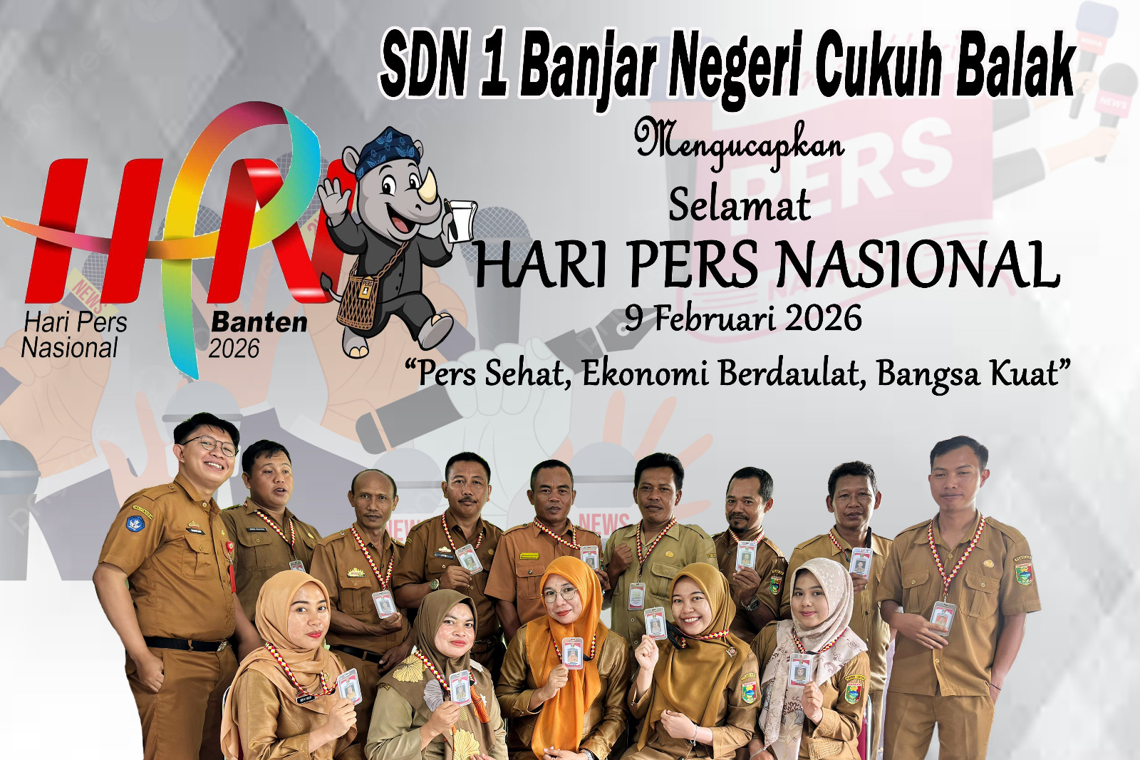 SDN 1 Banjar Negeri Ucapkan Selamat HPN 2026, Kepsek : Pers Kuat Pendidikan Hebat