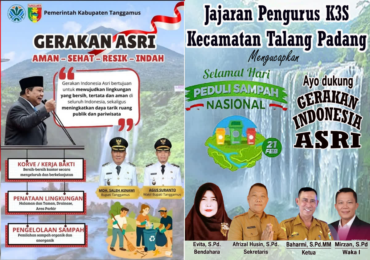 K3S Talang Padang Dukung Penuh Gerakan Indonesia ASRI Presiden Prabowo