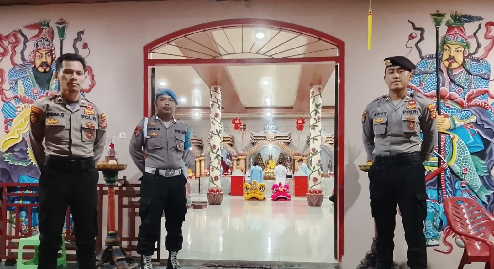 Polres Tanggamus Amankan Perayaan Imlek 2577 di Vihara Dharma Agung