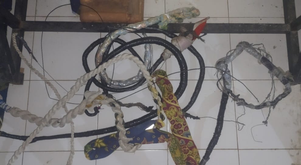 Razia Perang Sarung, Polsek Kota Agung Amankan 6 Alat Pemukul Berisi Kawat