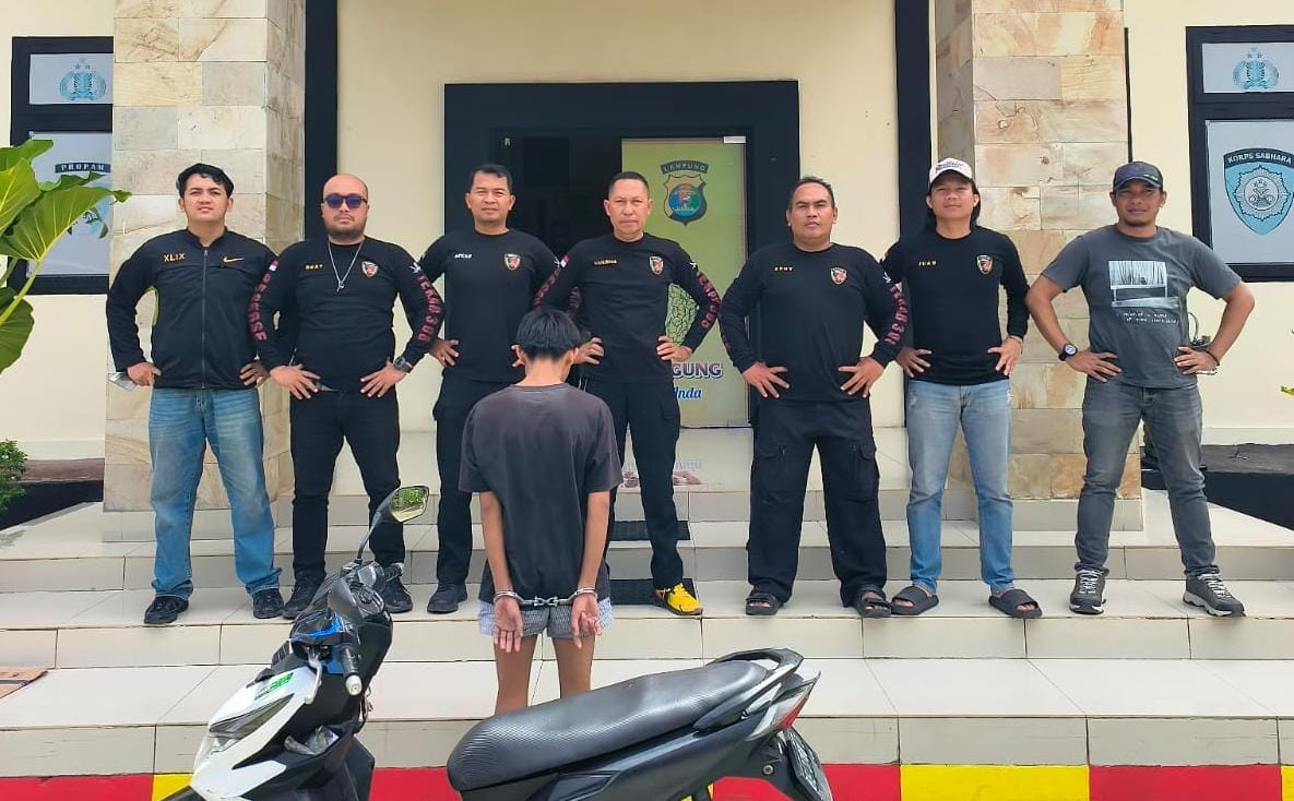 Polsek Kota Agung Ungkap Pencurian Motor dan Handphone di Pantai Muara Indah