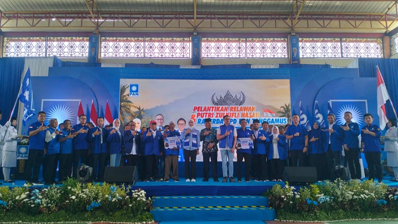 Putri Zulhas Lantik Relawan Dalam Rakerda PAN, Bupati Tanggamus : Selamat dan Sukses!