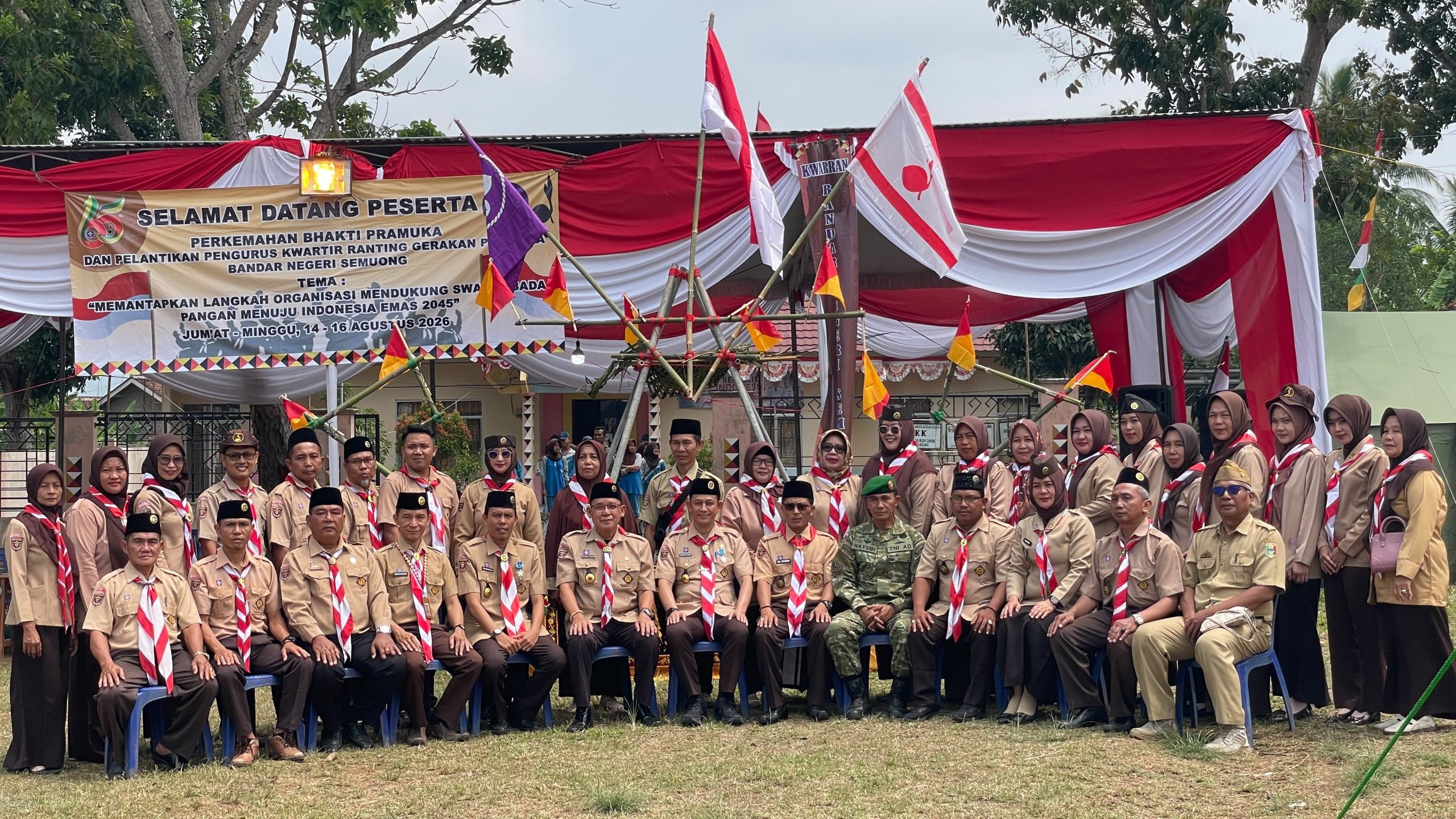 Mewakili Ketua Kwarcab Tanggamus, Hendra Ferry Lantik Pengurus Pramuka BNS Masa Bakti 2025–2028