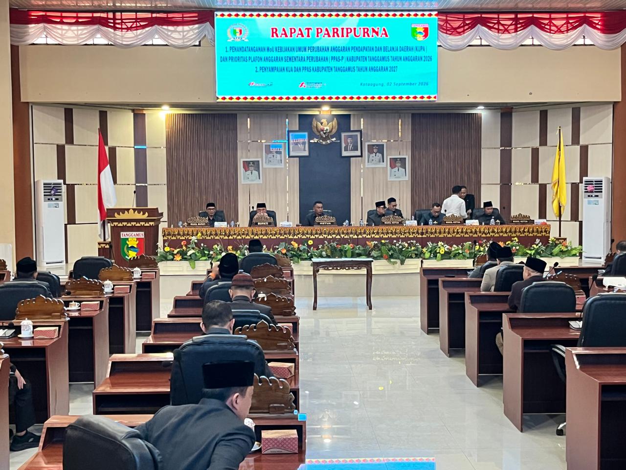 Sempat Mandek, Paripurna Penandatanganan MoU KUPA-PPAS Perubahan 2026 dan Penyampaian Rancangan KUA-PPAS 2027 Kuorum