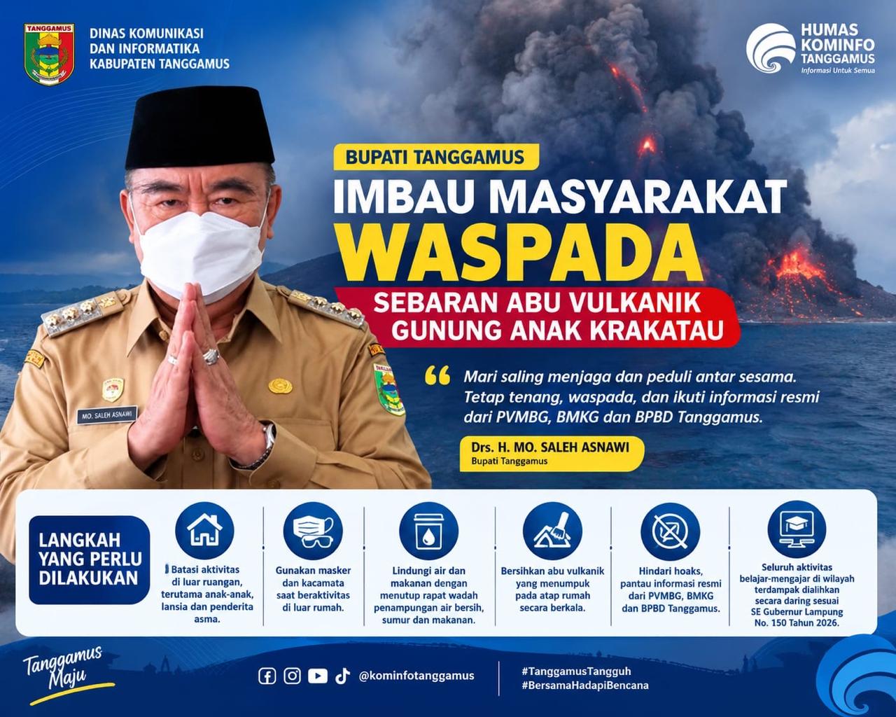 Puskriskes Menkes Dampingi Dinkes Tanggamus Persiapkan Peningkatan Dampak Abu Gunung Anak Krakatau