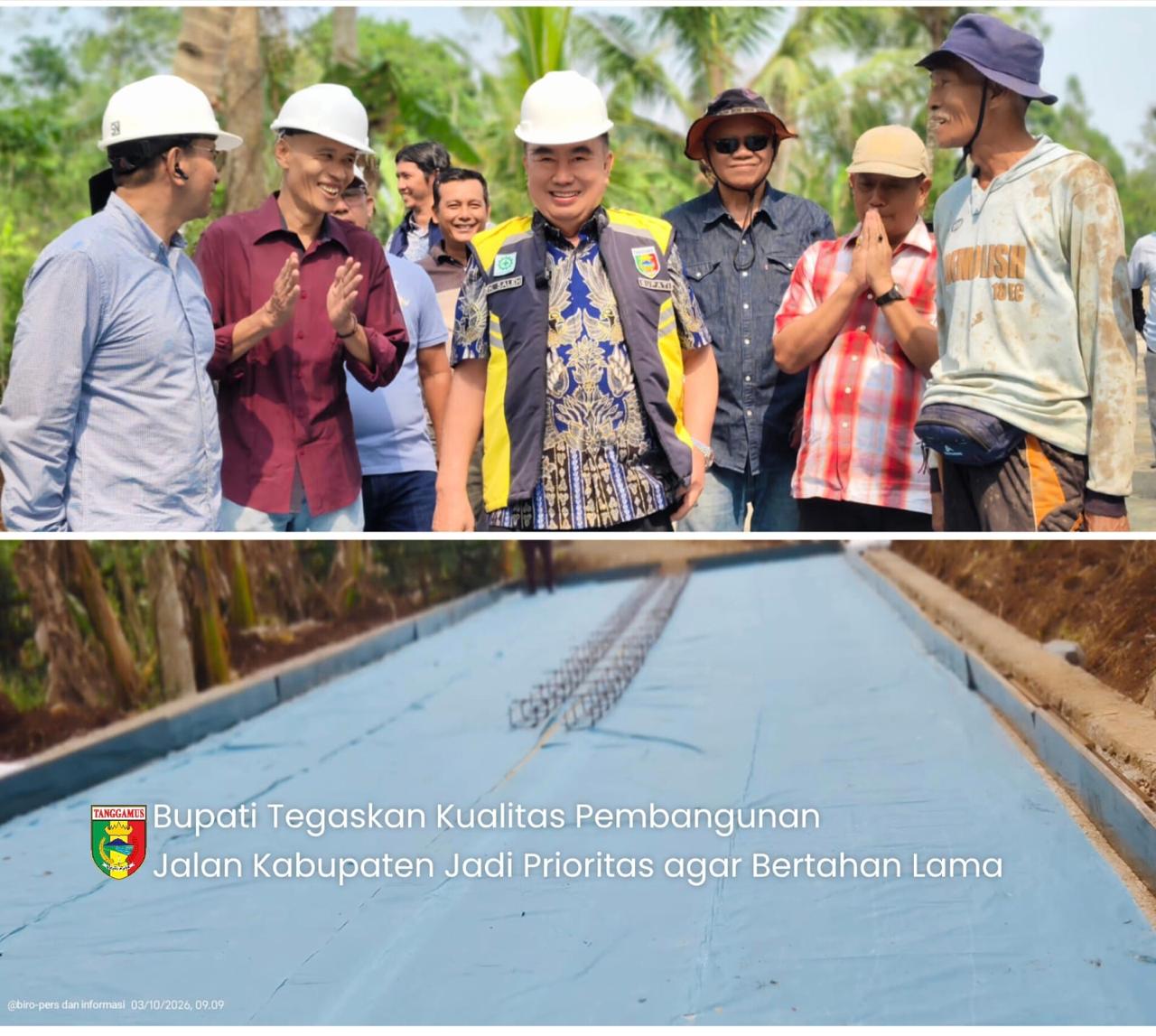Pastikan Pembangunan Infrastruktur Tepat Guna, Bupati Tanggamus Tinjau Ruas Jalan Kabupaten