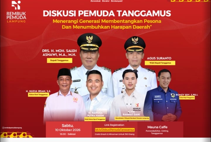 Rembuk Pemuda Lampung Gelar Diskusi Pemuda Tanggamus, Empat Pejabat Daerah Jadi Narasumber
